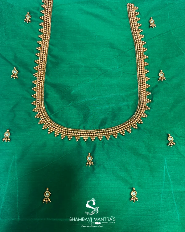 SMB Designer Blouse 499 Rupees Green 2