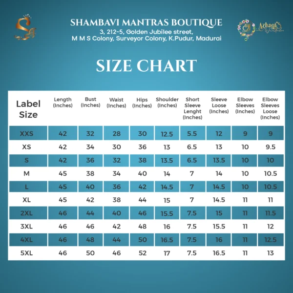 SMB Size Chart